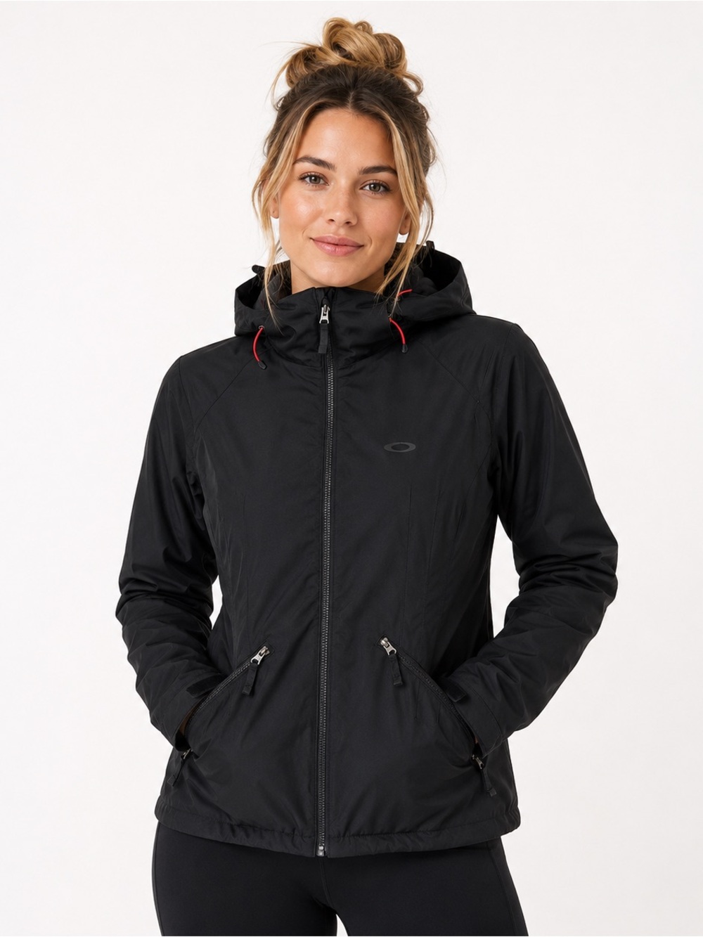Oakley Women’s Black Hooded All-Weather Performance Jacket Size S